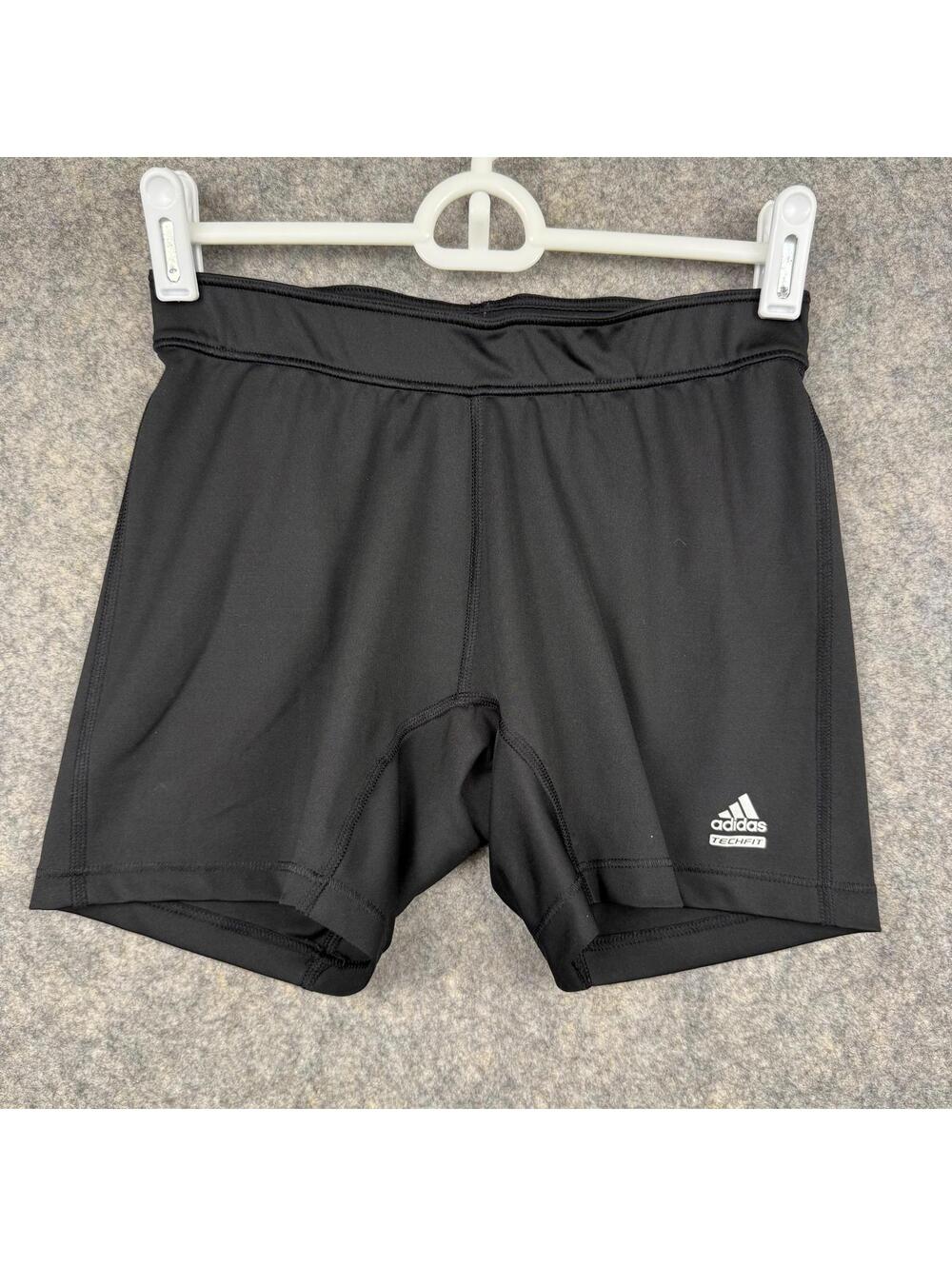Adidas Girl’s Climalite TechFit Fitted Shorts Black Silver Size Medium EUC 612